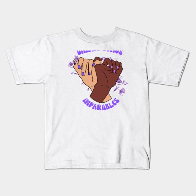 Unidas Somos Imparables United We Are Unstoppable Feminismo Igualdad Feminism Equality Morado Purple Kids T-Shirt by Magic Store For You